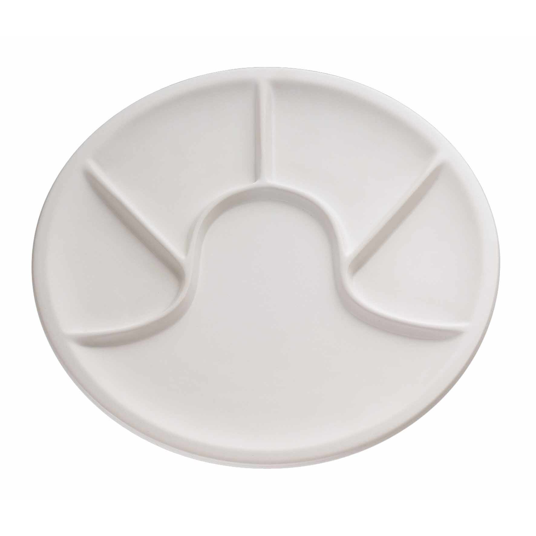 Platou servire fondue rotund 25 cm, Alb, Kuchenprofi