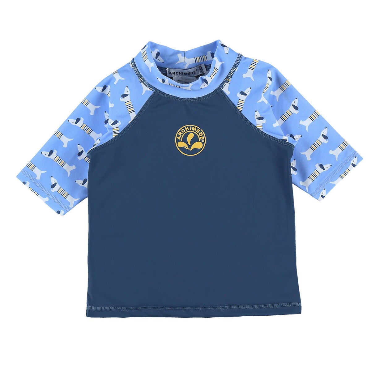 Top cu protectie UV , Archimede, Caini, 9-12 luni, albastru