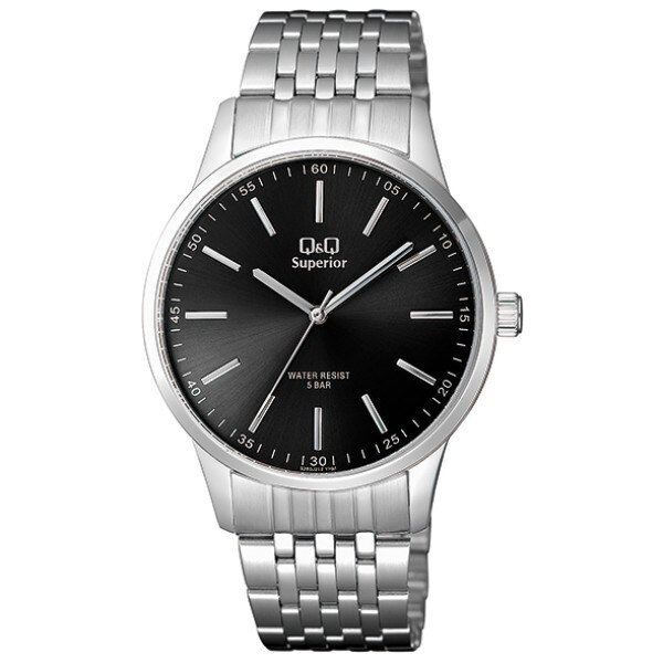 Ceas Q&Q Superior S280J212Y Otel inoxidabil, Black Dial