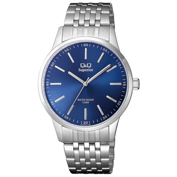Ceas Q&Q Superior S280J202Y Otel inoxidabil, Blue Dial