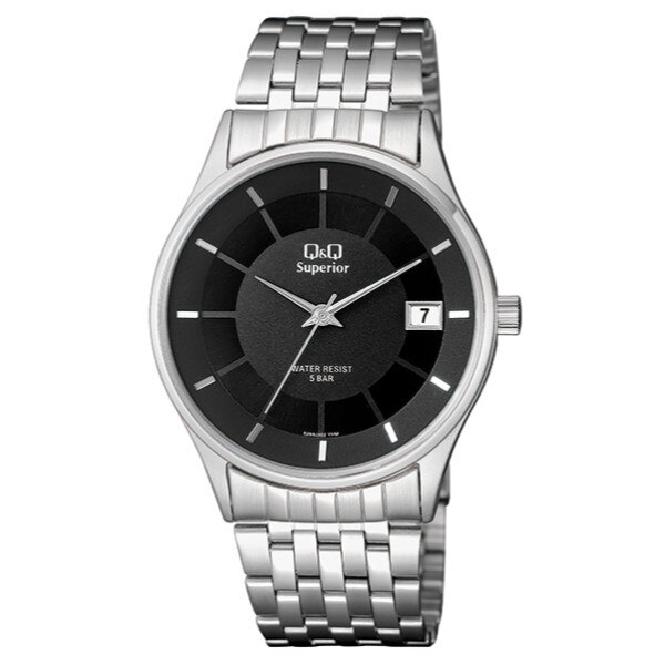 Ceas Q&Q Superior S288J202Y Otel inoxidabil, Black Dial