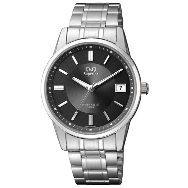 Ceas Q&Q Superior S290J202Y Otel inoxidabil, Black Dial