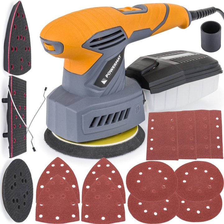 Powermat Excentrikus Csisziló - Plírozó 1200W 3 az 1-ben PM-SMO-3W1T (PM0726)