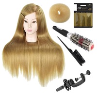 set cap practica manechin blond estel cu perie ceramica de tapat ace coc exersat coafuri impletituri salon frizerie imagen 33_0_
0