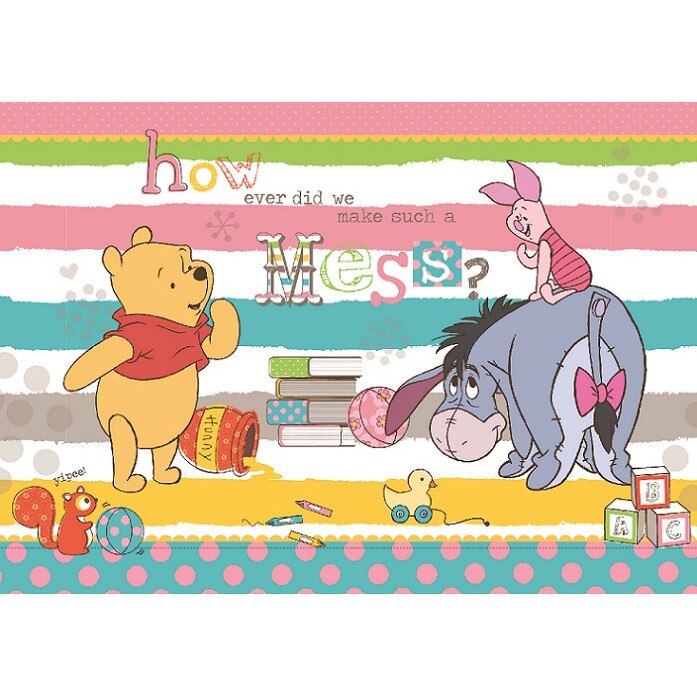 Fototapet copii cu Winnie the pooh, hartie, semilavabil, pe suport de hartie, cu adeziv inclus 368 cm x 254 cm 809P8
