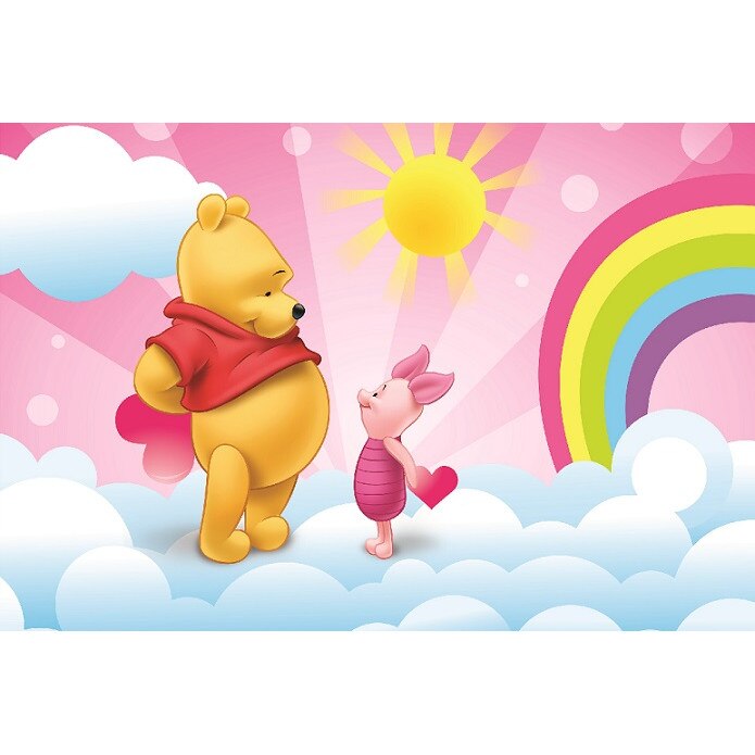 Fototapet cu Winnie the Pooh, hartie, semilavabil, pe suport de hartie, cu adeziv inclus Dimensiune 254cm x 184 cm 4-007P4