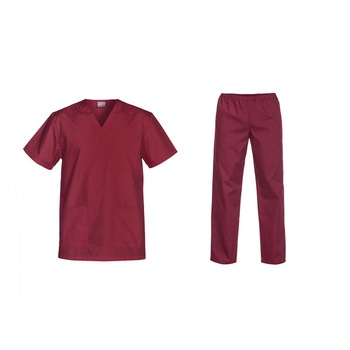 Costum tunica si pantaloni, Visiniu, marimea 2XL Costum tunica si pantaloni, Visiniu, marimea 2XL