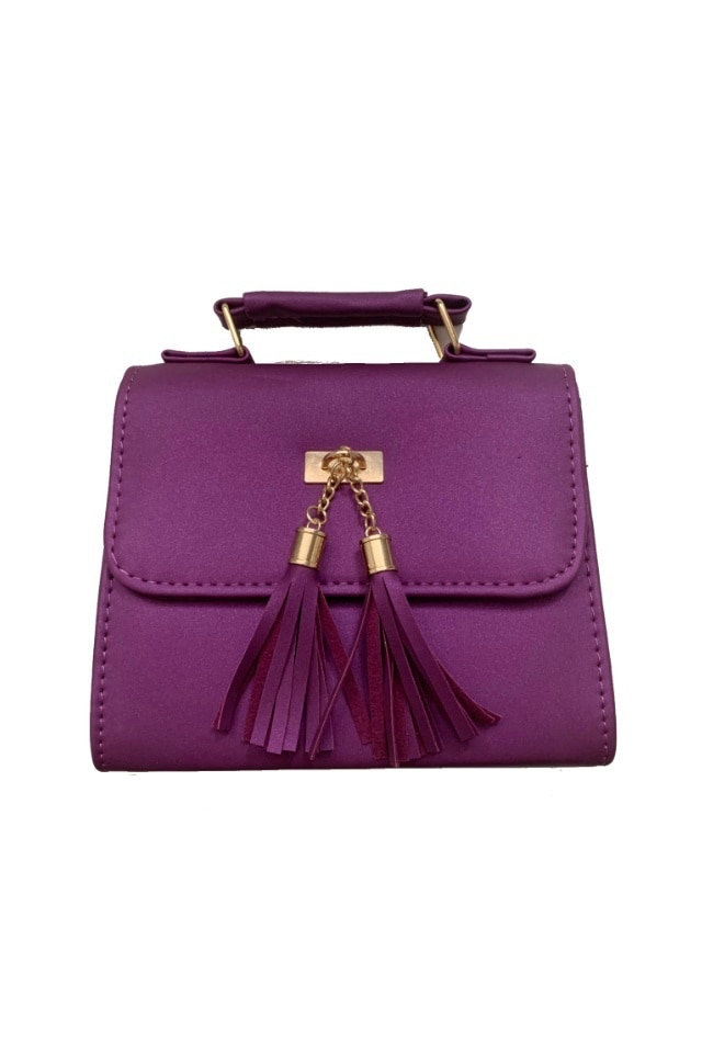 Geanta de dama Laurette mov din piele ecologica, 20 x 17 x 9 cm