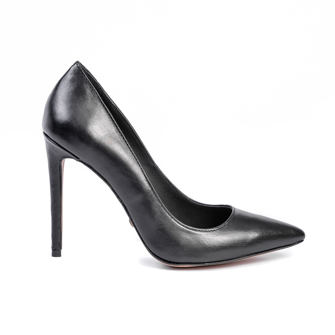 Pantofi stiletto Donna Mia, piele naturala, Negru