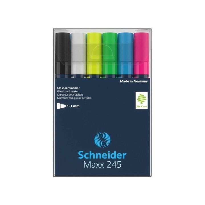 Marker pentru sticla Schneider Maxx 245 6/set