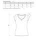 Tricou Femei, Guler V, personalizat "Grey Venetian Mask", 100%Bumbac, Alb, S
