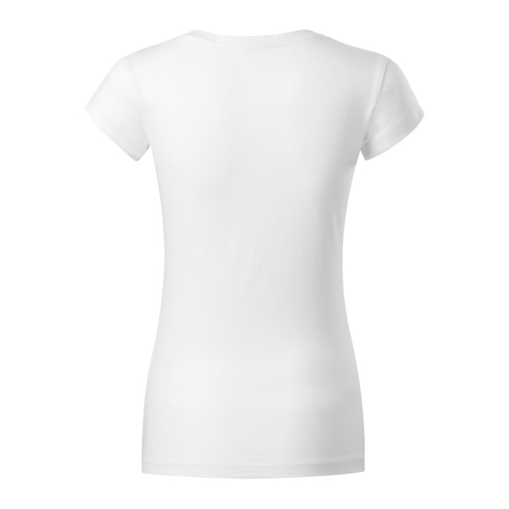 Tricou Femei, Guler V, personalizat "Grey Venetian Mask", 100%Bumbac, Alb, S
