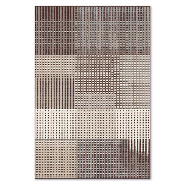 Covor Carpeta sintetic, Colectia Matrix 5749-1-15042, 80x150cm, Bej/Maro, Model modern