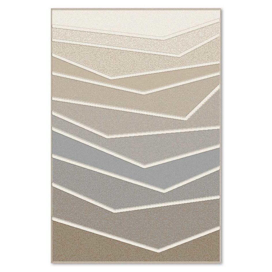 Covor sintetic Soho 5759-1-15055, 120x170cm, Bej/Gri, Model modern