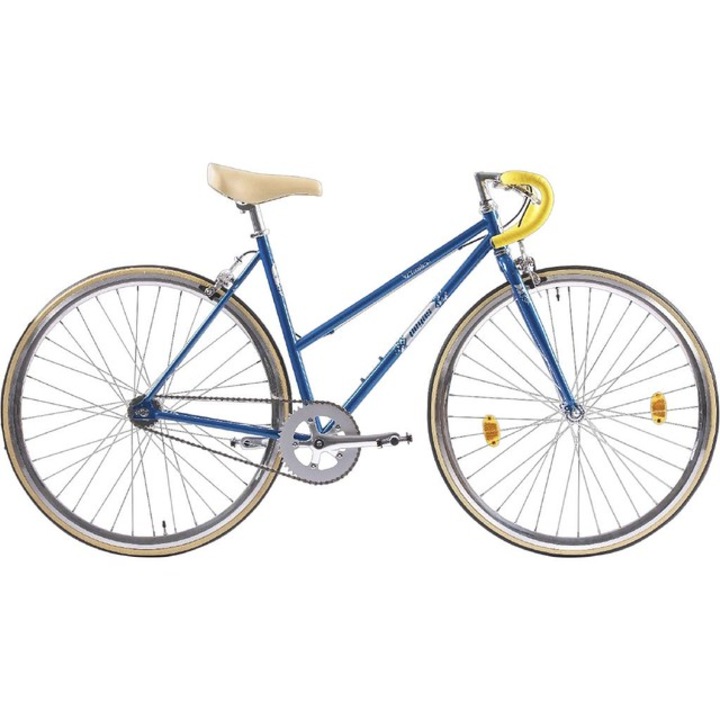Bicicleta 28 inch pentru femei Pegas Clasic 2S Drop Lady, marime cadru 19.5, albastru