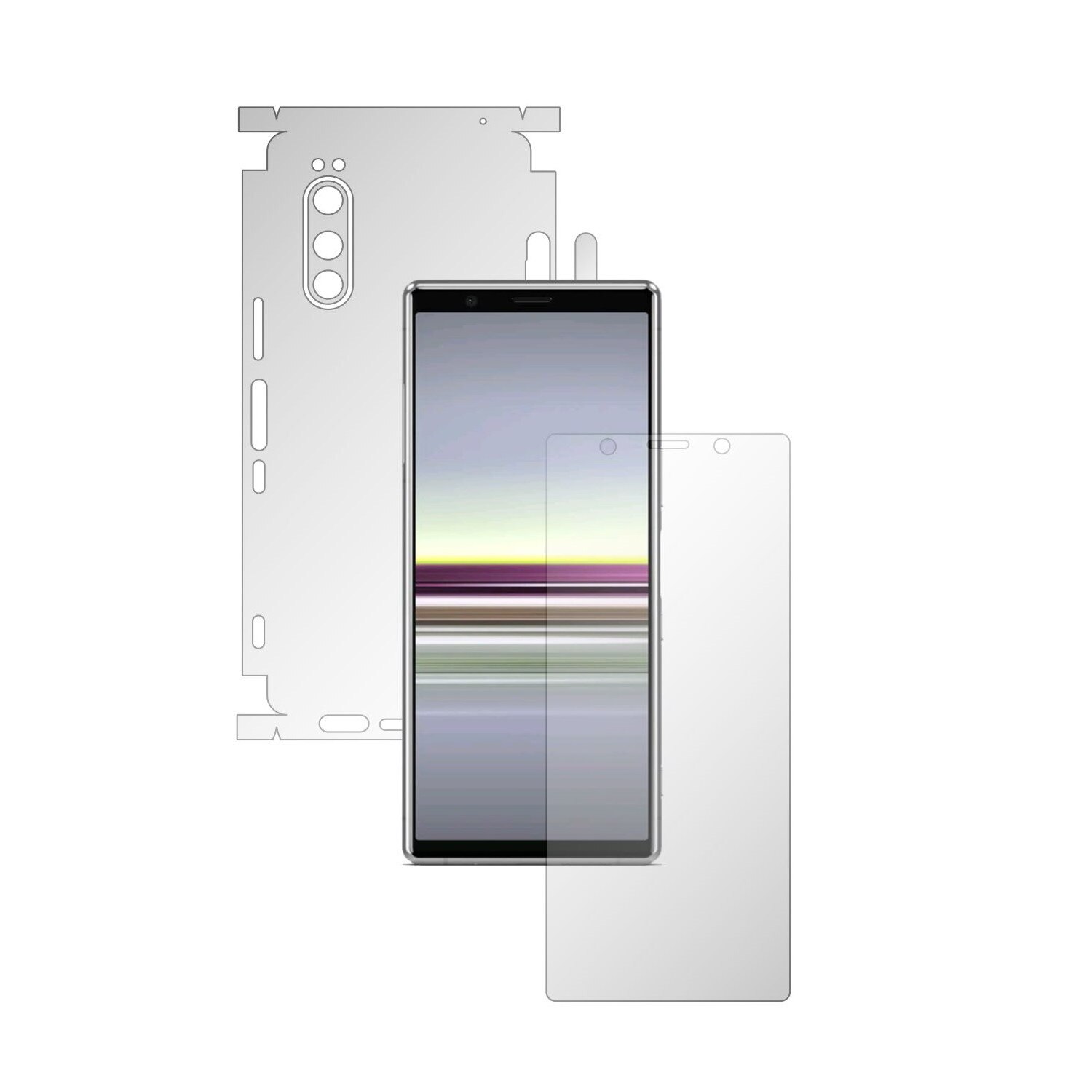 Folie Full Body Invisible Skinz UHD AutoRegeneranta pentru Sony Xperia 5 - Folie Protectie Siliconica Ultra-Clear cu taiere 360 Cut pentru Ecran, Carcasa Spate si Laterale, Skin Adeziv Transparent