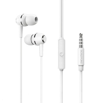 Casti cu fir si microfon BOROFONE BM36 Acura, mufa audio jack 3.5mm, buton de control unic, cablu 1.2m, Alb Casti cu fir si microfon BOROFONE BM36 Acura, mufa audio jack 3.5mm, buton de control unic, cablu 1.2m, Alb