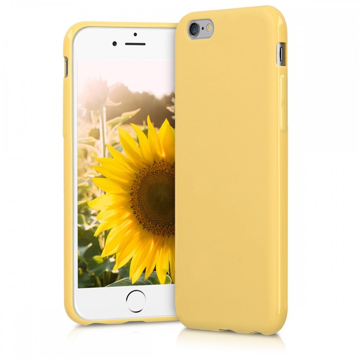 Apple iPhone 6 / iPhone 6s tok, szilikon, sárga, 35176.49