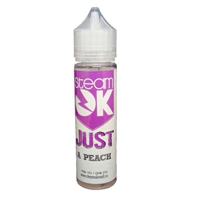 Lichid pentru Tigara Electronica, aroma Piersica , JUST by SteamOK, 40ml, fara nicotina