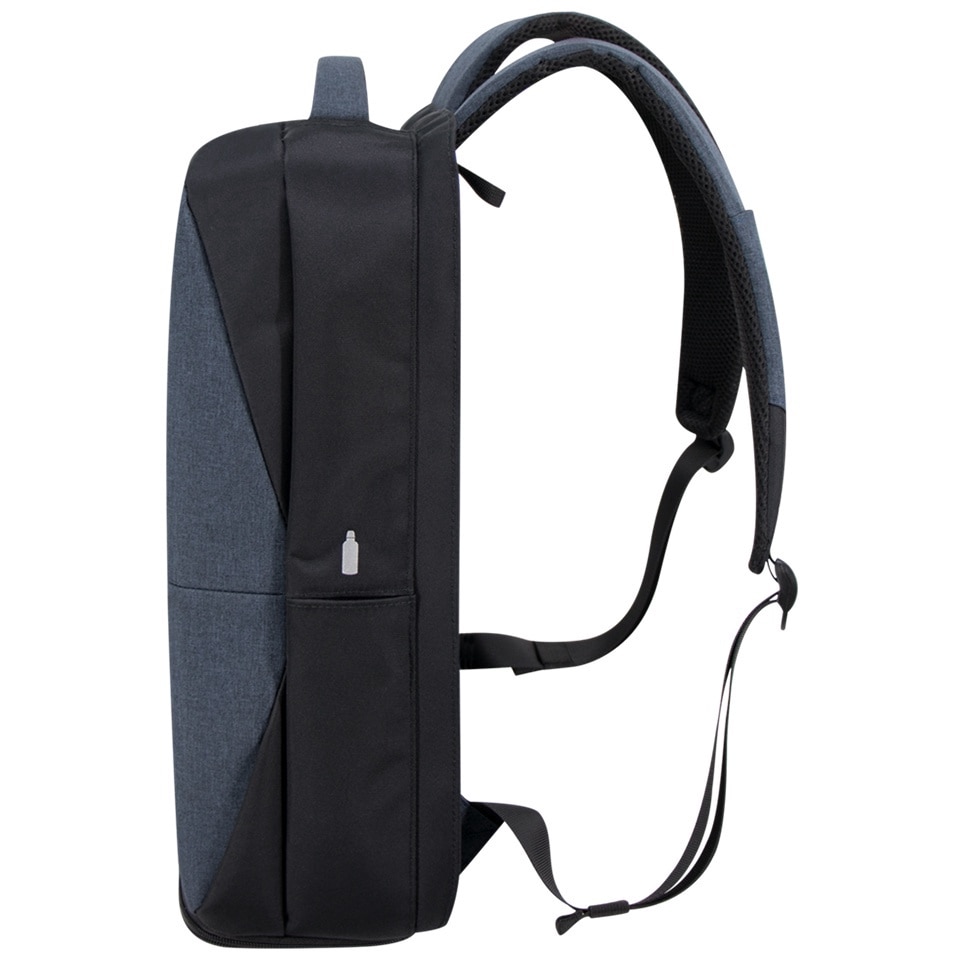 Rucsac laptop 15.6 inch, port USB, rezistent la stropi de apa, sistem fixare pe valiza, marca WEPLUS, WP8801BE, Albastru