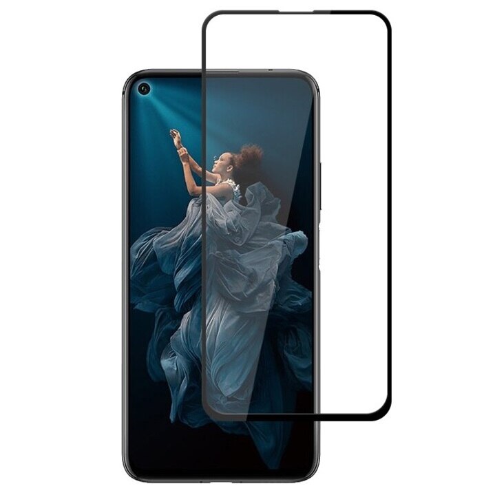 Folie sticla securizata Full Cover Full Glue pentru Huawei Nova 5T, Negru