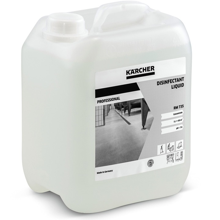Solutie dezinfectanta pentru suprafete, RM 735, 5L KARCHER, bactericida, fungicida, virucida