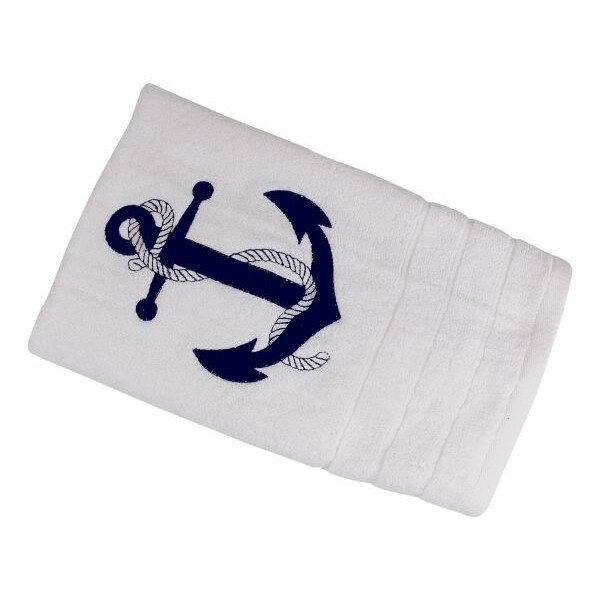 Prosop de baie Sea Club, 100% bumbac,alb, 600 GSM,50x100cm