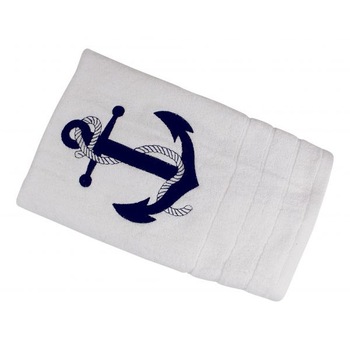 Prosop de baie Sea Club, 100% bumbac,alb, 600 GSM,50x100cm Prosop de baie Sea Club, 100% bumbac,alb, 600 GSM,50x100cm