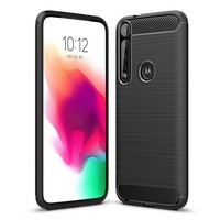 Husa Flexibila Antisoc Carbon pentru Motorola One Macro, Negru