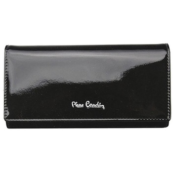 Portofel dama din piele naturala Pierre Cardin GPD059, Negru, Negru, 18.5 cm x 10 cm Portofel dama din piele naturala Pierre Cardin GPD059, Negru, Negru, 18.5 cm x 10 cm