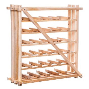 Raft din lemn natur 36 sticle vin CubX Raft din lemn natur 36 sticle vin CubX