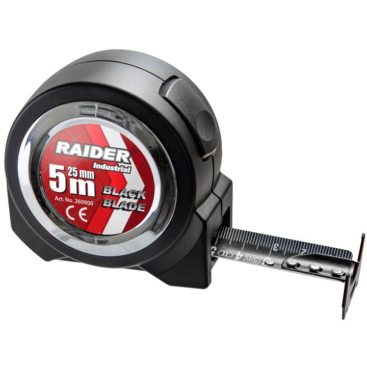 Ruleta profesionala 5m x 25mm Raider Industrial