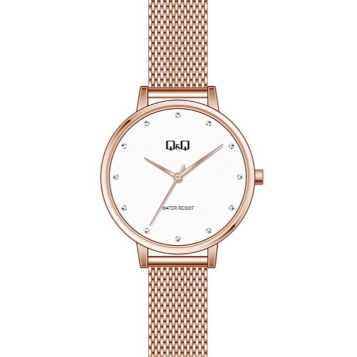 Q&Q óra QB57J021Y, női, arany, tok 36mm, rozsdamentes karkötő