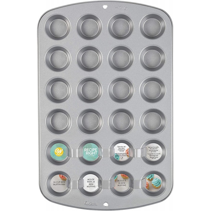 Forma de copt pentru mini briose, 24 cavitati, Wilton
