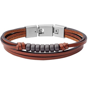 Bratara Fossil Men Casual Vintage JF03128040, Argintiu, Maro Bratara Fossil Men Casual Vintage JF03128040, Argintiu, Maro