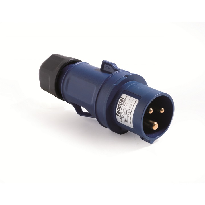 Famatel монофазен индустриален щепсел 230V 3 полюса 16A 6h IP44