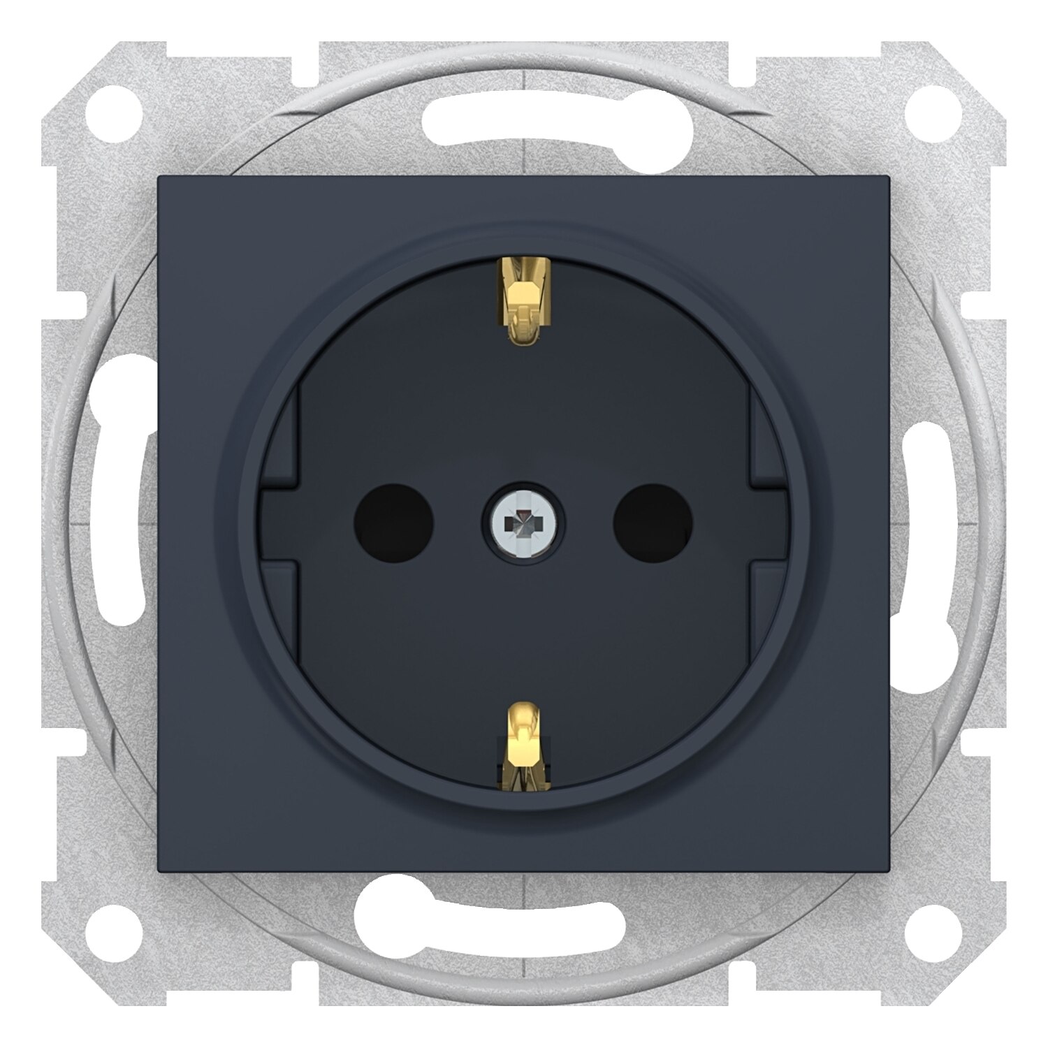 Priza simpla cu pamantare 16A, IP20, Grafit, Schneider Sedna