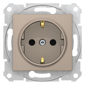 Priza simpla cu pamantare si protectie copii, 16A, IP20, Titan, Schneider Sedna Priza simpla cu pamantare si protectie copii, 16A, IP20, Titan, Schneider Sedna