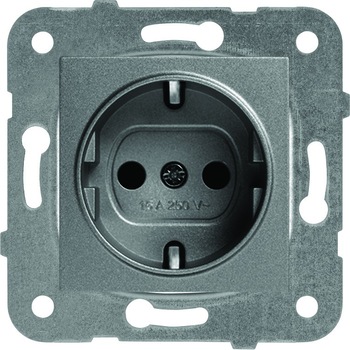Priza simpla cu pamantare, 16A, IP20, grafit, Panasonic Arkedia Slim\ Karre Plus Priza simpla cu pamantare, 16A, IP20, grafit, Panasonic Arkedia Slim\ Karre Plus