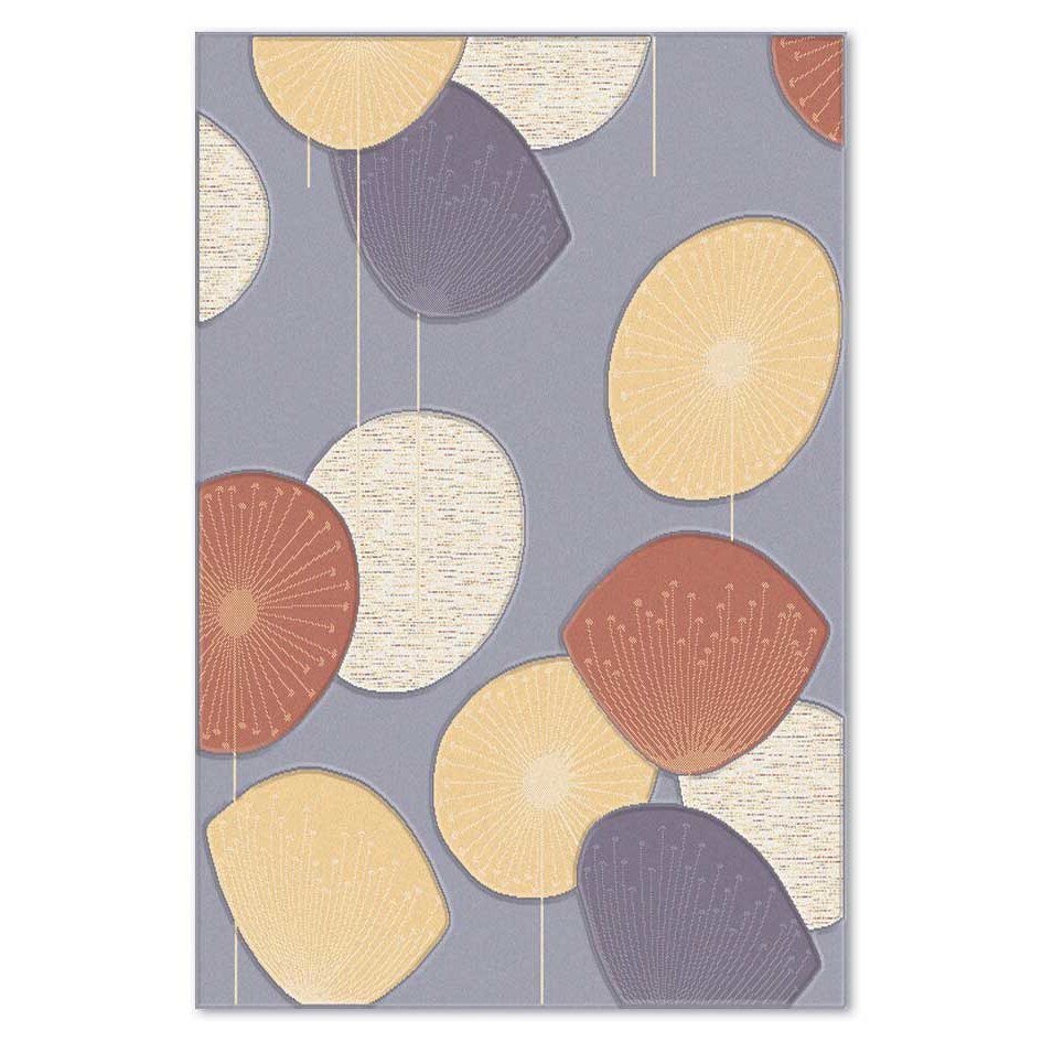 Covor sintetic Soho 5754-1-17944, 80x150cm, Mov/Bej/Roz, Model modern