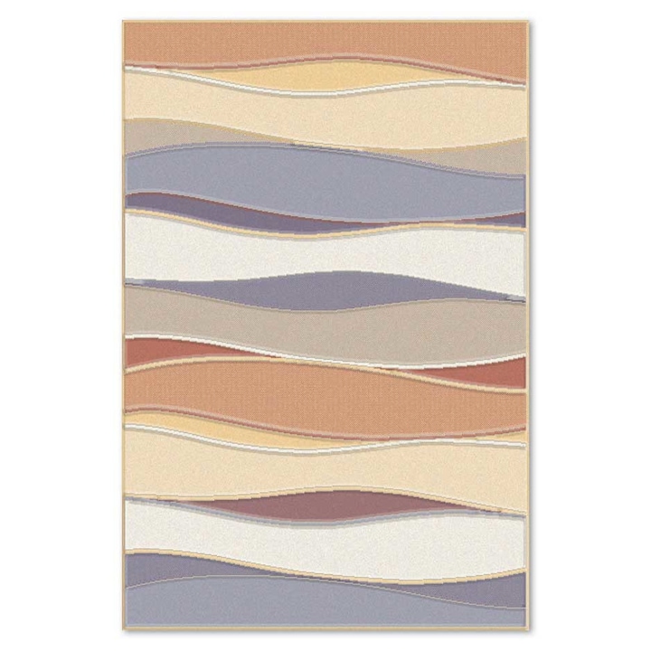 Carpeta Soho Szintetikus szőnyeg, 60x110 cm, Modern stílusú, Lila/Bézs/Rózsaszín