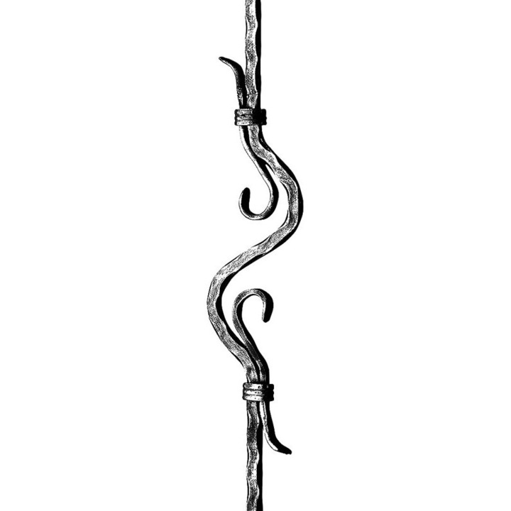 Ferrobrand kovácsoltvas korlát, 900x80mm