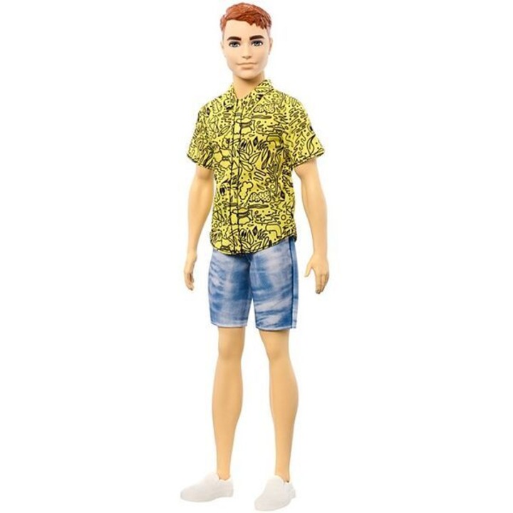 Barbie Fashionistas: Vörös hajú Ken baba, neon zöld ingben