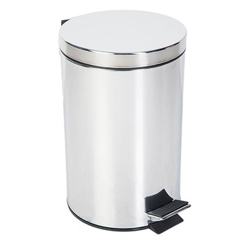 Cos gunoi cu pedala, Terra Plast, Inox, 12 l Cos gunoi cu pedala, Terra Plast, Inox, 12 l