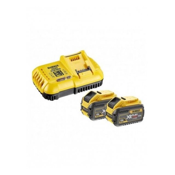 Комплект 2 батерии Dewalt и зарядно, FlexVolt, 9.0 Ah