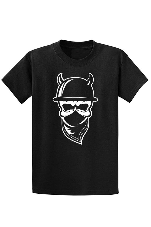 Tricou moto Bikers Chopper Skull 2, negru, Negru