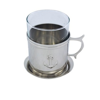 Cana Sea Club, alama nichelata, pahar interior termorezistent, H 9.5cm Cana Sea Club, alama nichelata, pahar interior termorezistent, H 9.5cm