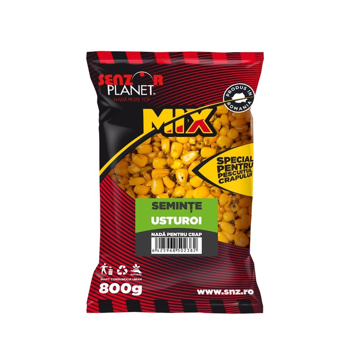 Seminte preparate pentru crap, Senzor Planet, Usturoi, 800 g