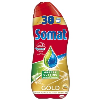 Detergent pentru masina de spalat vase, Somat Gold Gel, 38 spalari, 684ml Detergent pentru masina de spalat vase, Somat Gold Gel, 38 spalari, 684ml