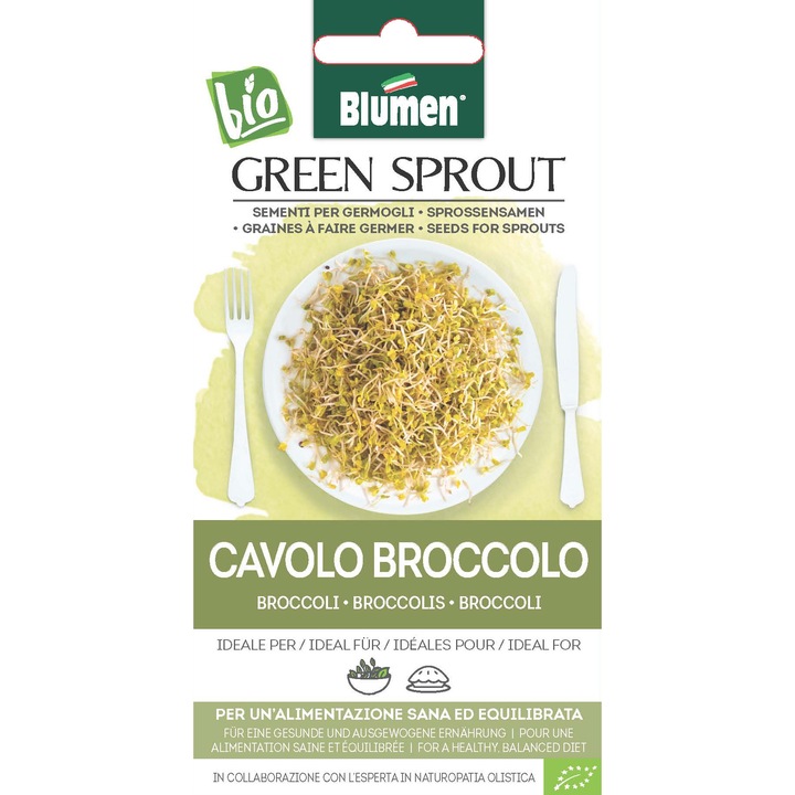 Seminte de germeni pentru consum BIO Blumen, soi Cavolo Broccolo - Varza de Broccoli